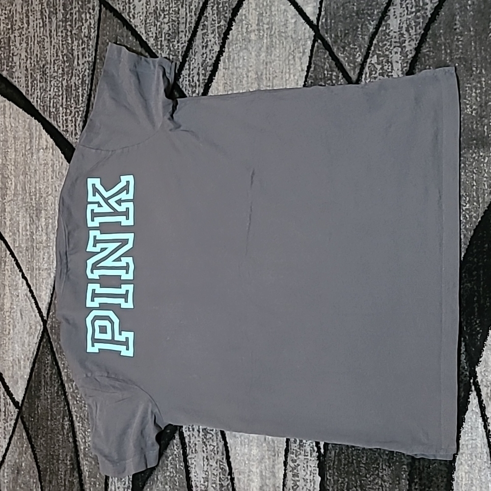 VS PINK 2016 CAMPUS CREW LOGO POCKET TEE-SHIRT